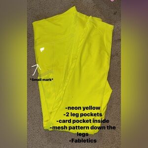 Fabletics Neon Yellow Leggings